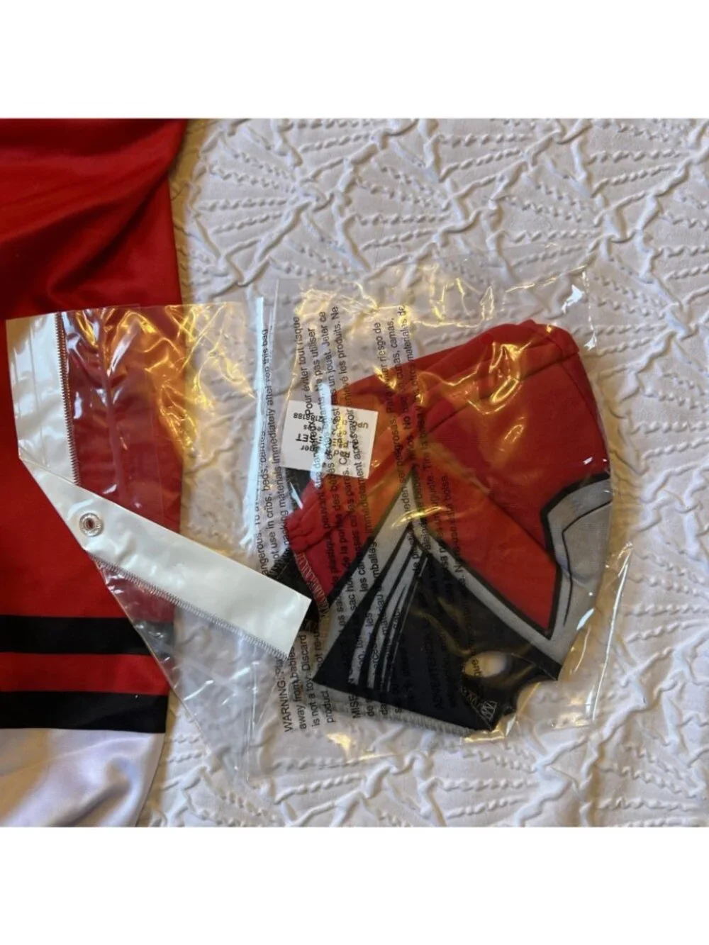 Boys Red Power Ranger Mighty Morphin Muscle Costume & Mask Toddler 2T NEW
